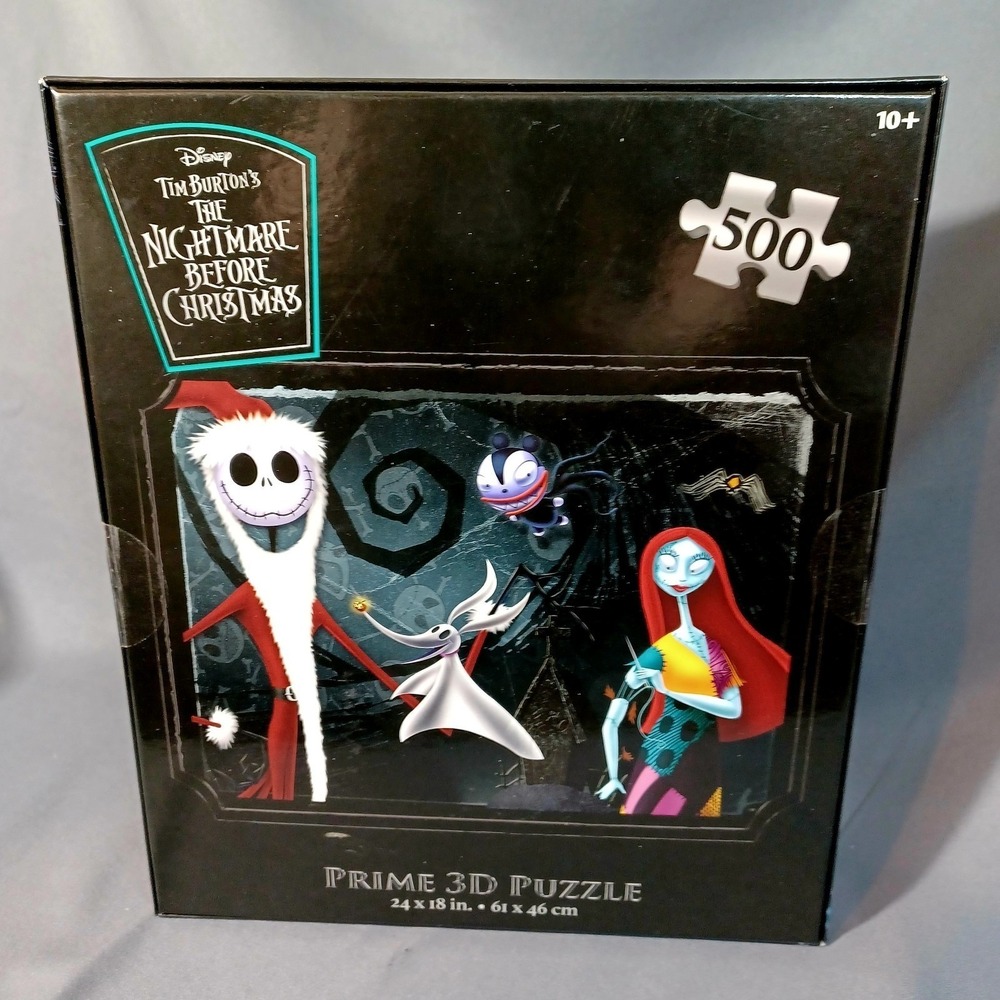 Disney The Nightmare Before Christmas Prime 3D 500 Piece Puzzle Jack Sally - Picture 4 of 6